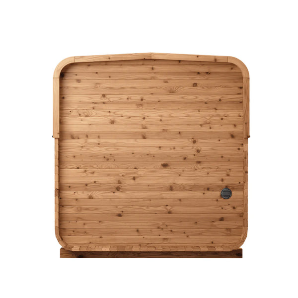 Thermory 4 Person Square Sauna No 43 DIY Kit with Terrace Thermally Modified Spruce Thermory 43BackWeb.webp