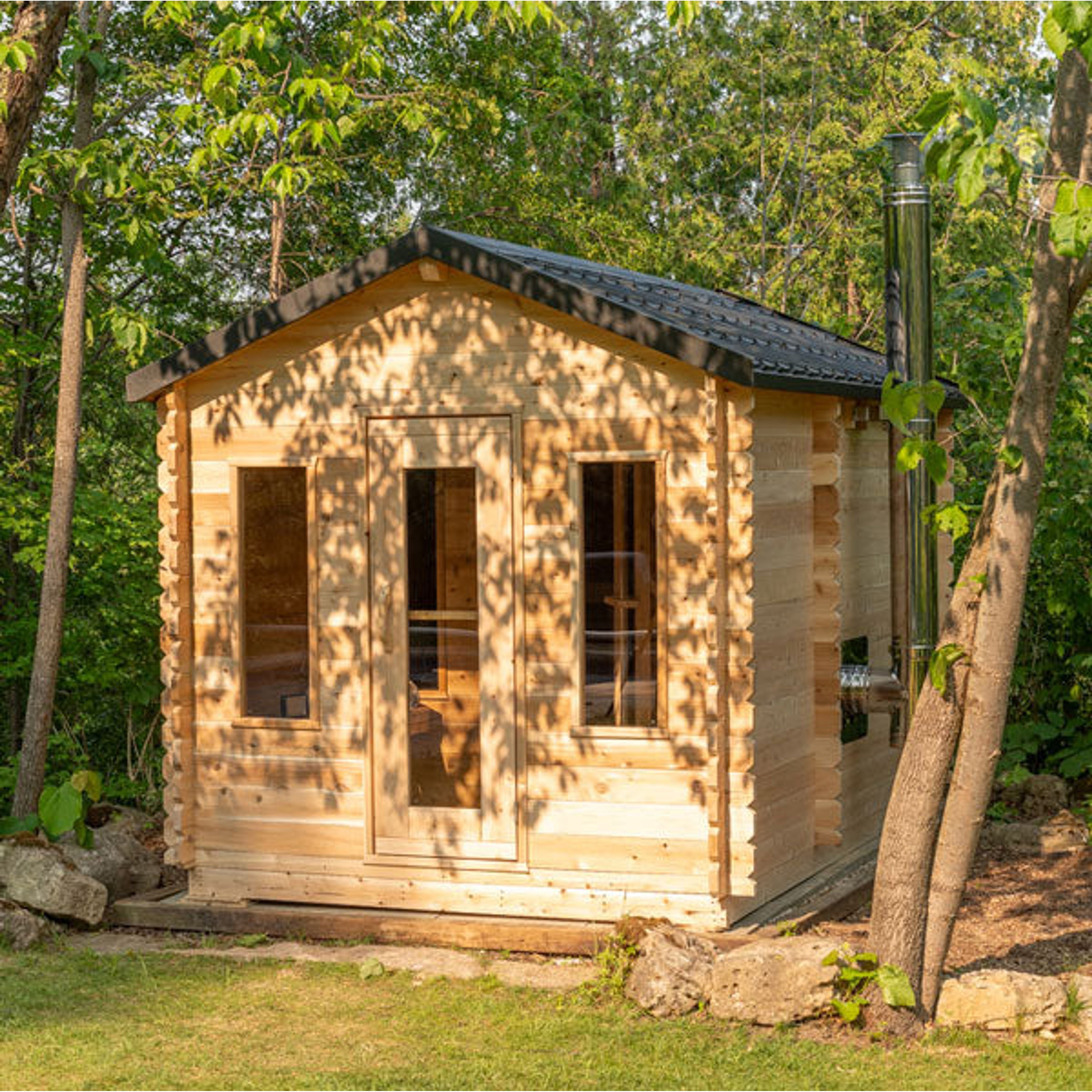Georgian Cabin Sauna with Changing Room – Finnish Sauna Builders