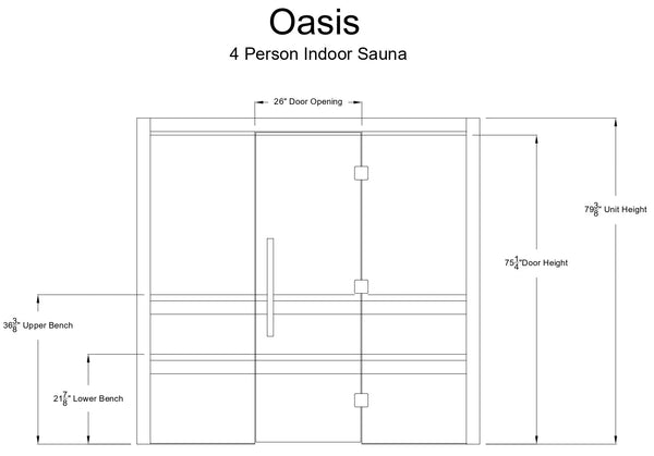 Almost Heaven Oasis 4 Person Indoor Sauna Rustic Cedar,Fir Almost Heaven Sauna OasisFrontView_0d7d427c-e82d-4237-9ebc-88387ac6b60c.webp