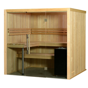 Almost Heaven Titan 6 Person Indoor Sauna Rustic Cedar,Fir Almost Heaven Sauna Titan_Vision6PNaturalB.jpg