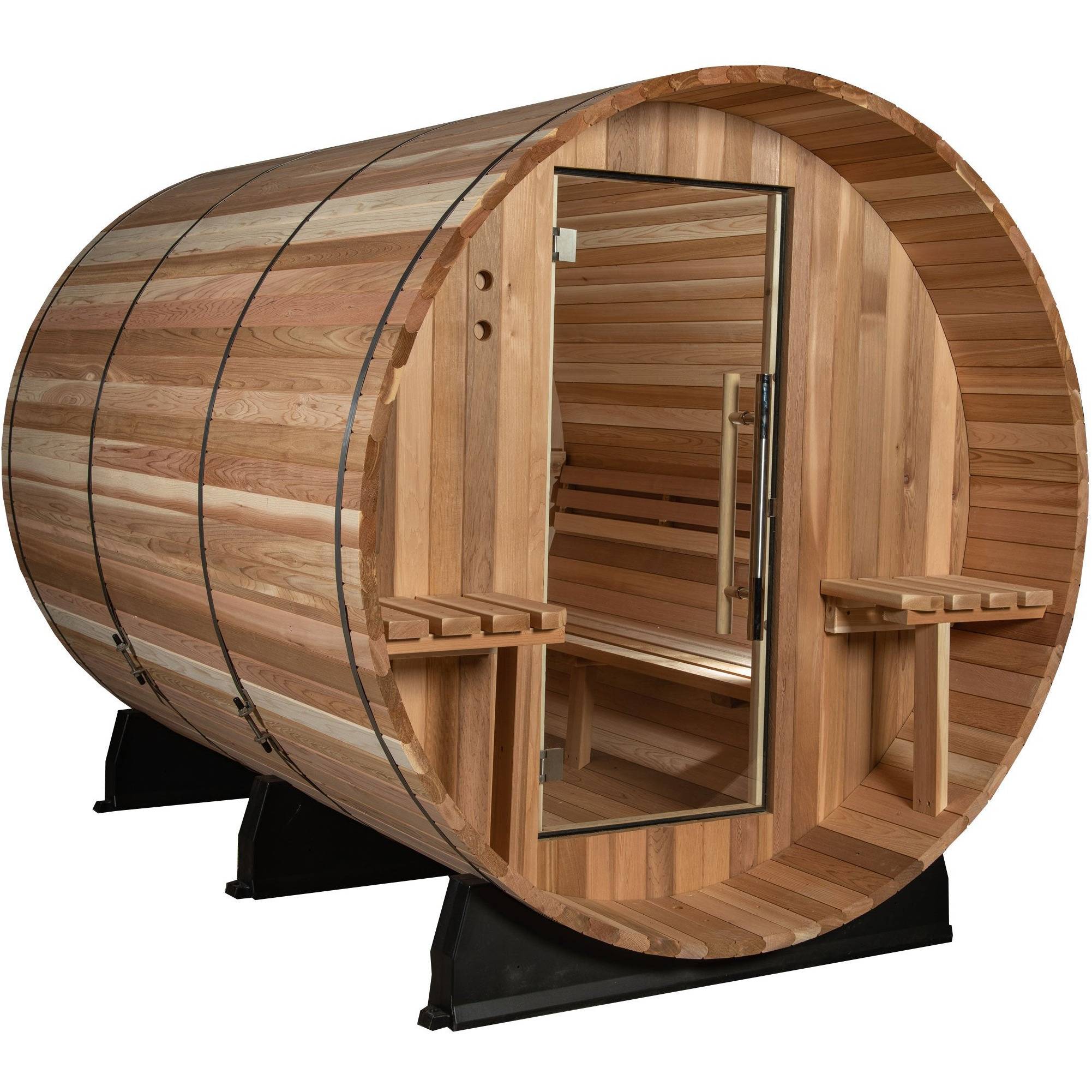 Almost Heaven Huntington 6 Person Canopy Barrel Sauna – Finnish