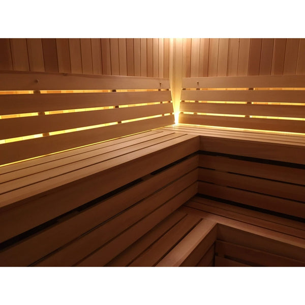 Finnish Sauna Builders 10' x 11' x 7' Pre-Built Indoor Sauna Kit Clear Cedar / Option 1,Clear Cedar / Option 2,Clear Cedar / Option 3,Clear Cedar / Option 4,Clear Cedar / Option 5,Clear Cedar / Option 6,Clear Cedar / Custom Option + $500.00 Finnish Sauna Builders IMG_1714-scaled-2_cda42c66-1054-4e80-a52c-54e39af0136f.jpg