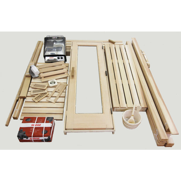 Finnish Sauna Builders 4' x 6' x 7' Pre-Cut Sauna Kit Option 1 / 7 Foot Tall / No Backrest,Option 1 / 7 Foot Tall / Backrest + $257.40,Option 1 / 8 Foot Tall + $283.80 / No Backrest,Option 1 / 8 Foot Tall + $283.80 / Backrest + $257.40,Option 2 / 7 Foot Tall / No Backrest,Option 2 / 7 Foot Tall / Backrest + $257.40,Option 2 / 8 Foot Tall + $283.80 / No Backrest,Option 2 / 8 Foot Tall + $283.80 / Backrest + $257.40,Option 3 / 7 Foot Tall / No Backrest,Option 3 / 7 Foot Tall / Backrest + $257.40,Option 3 / 8
