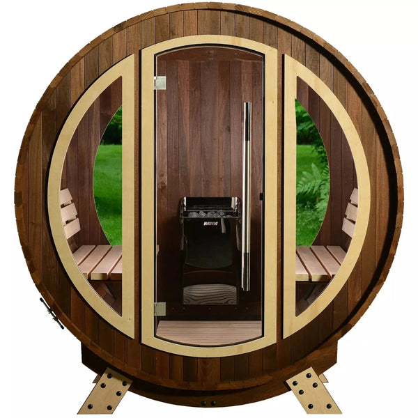 Almost Heaven Phoenix 6 Person Barrel Sauna Thermally Modified Hemlock Almost Heaven Sauna Phoenix_Front_White_BG_AH_Site_1024x1024_2x_jpg.webp