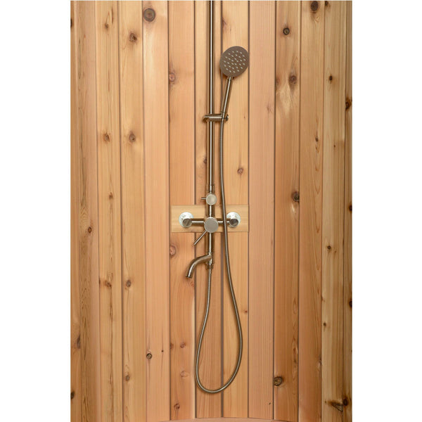 Almost Heaven Ellipse Outdoor Shower Rustic Cedar / No Floor / Nickel,Rustic Cedar / No Floor / Onyx,Rustic Cedar / Floor / Nickel,Rustic Cedar / Floor / Onyx Almost Heaven Sauna Rustic_Ellipse_Fixture_f5e11330-abca-483a-a935-2f98e884847c.jpg