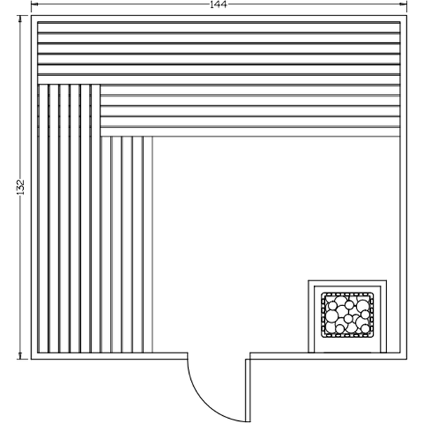 Finnish Sauna Builders 11' x 12' x 7' Pre-Built Indoor Sauna Kit Clear Cedar / Option 4 Finnish Sauna Builders ScreenShot2022-10-06at1.50.54PM.png