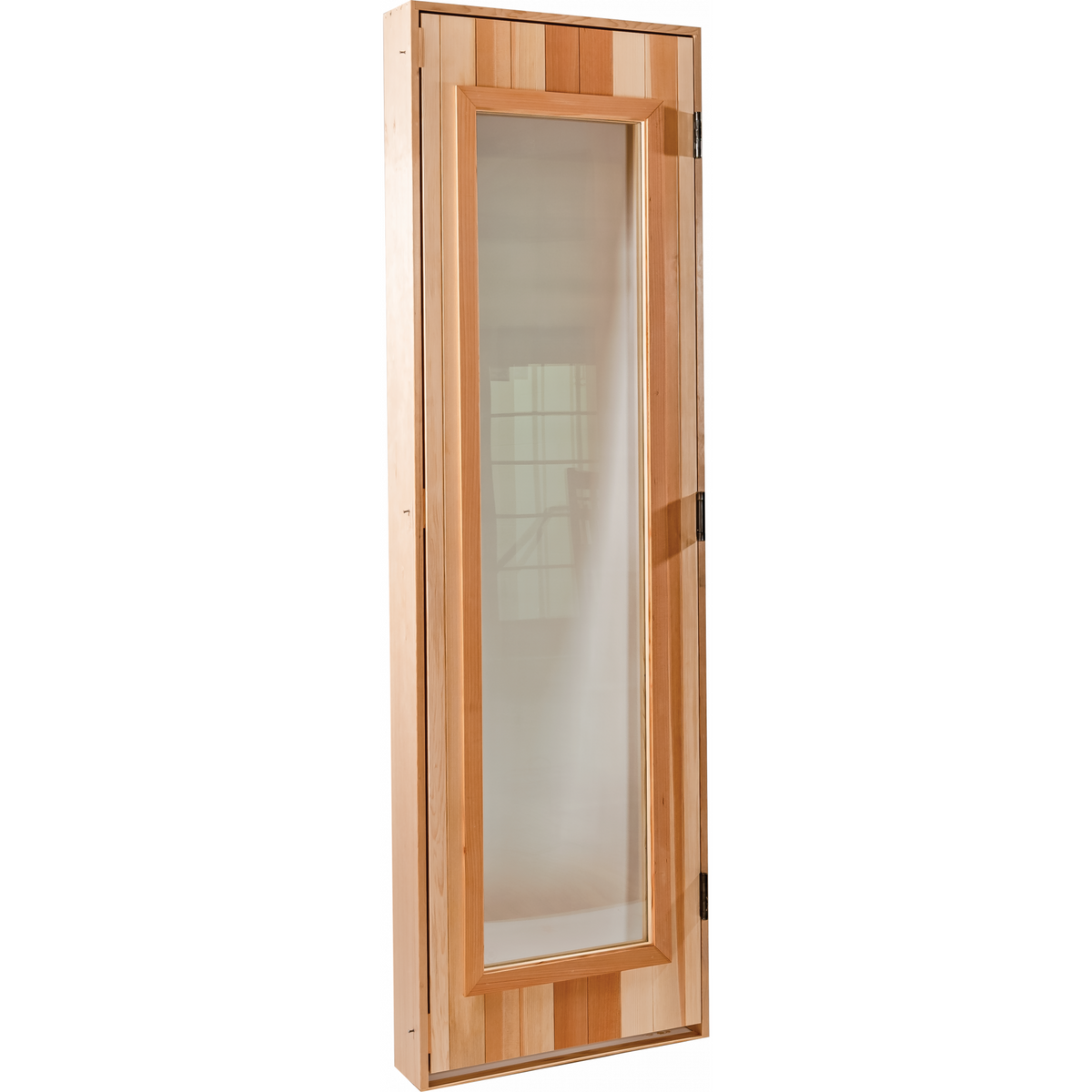 Finnish Sauna Builders Cedar Sauna Door 2' x 6'8" with Clear 16"x60" Tempered Thermo Glass