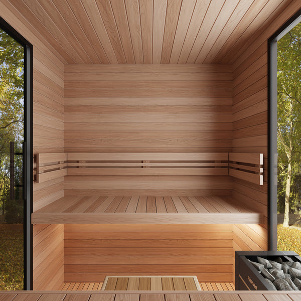 Tuli 4/6 person Outdoor Sauna by Finnish Sauna Builders 4 Person / No Tint / Standard Design,4 Person / No Tint / Bespoke Design Package with Personal Consultation and Custom Renderings,4 Person / Tinted Door and Rear Window / Standard Design,4 Person / Tinted Door and Rear Window / Bespoke Design Package with Personal Consultation and Custom Renderings,6 Person / No Tint / Standard Design,6 Person / No Tint / Bespoke Design Package with Personal Consultation and Custom Renderings,6 Person / Tinted Door and