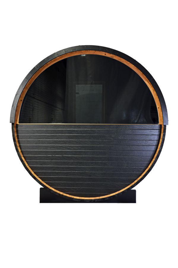 Thermory 6 Person Barrel Sauna No 62 DIY Kit with Window Thermally Modified Spruce,Thermally Modified Spruce - Ignite Thermory 2023-08-02-Barrel-Sauna-Ignite-No62-Freestanding-VMS-04-Cutout_5b08b6fe-f505-4d1a-93eb-f5b5ff918306.png