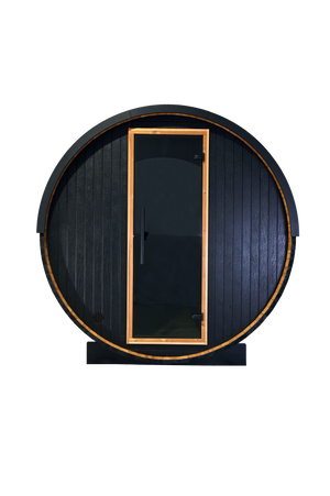 Thermory 6 Person Barrel Sauna No 62 DIY Kit with Window Thermally Modified Spruce,Thermally Modified Spruce - Ignite Thermory 2023-08-02-Barrel-Sauna-Ignite-No62-Freestanding-VMS-09-Cutout_9ee1d148-5598-4431-b77c-ab3e4b56fa0a.png