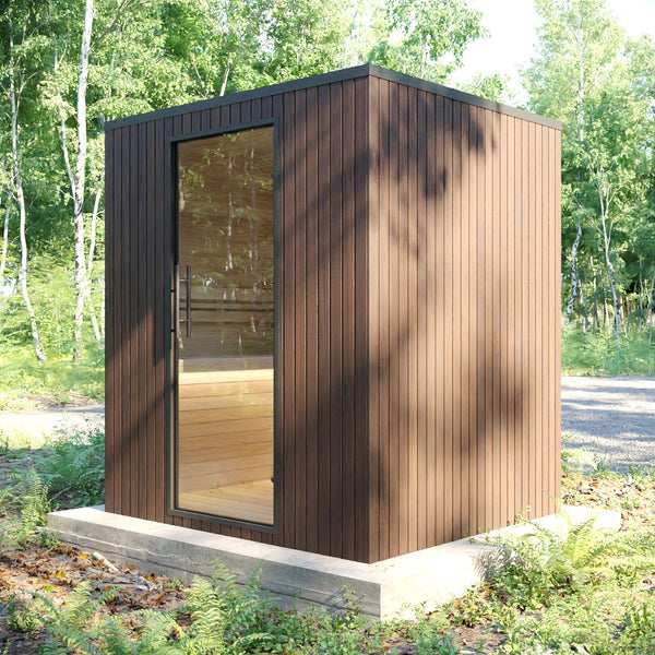 Tuli 4/6 person Outdoor Sauna by Finnish Sauna Builders 4 Person / No Tint / Standard Design,4 Person / No Tint / Bespoke Design Package with Personal Consultation and Custom Renderings,4 Person / Tinted Door and Rear Window / Standard Design,4 Person / Tinted Door and Rear Window / Bespoke Design Package with Personal Consultation and Custom Renderings,6 Person / No Tint / Standard Design,6 Person / No Tint / Bespoke Design Package with Personal Consultation and Custom Renderings,6 Person / Tinted Door and