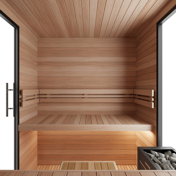 Tuli 4/6 person Outdoor Sauna by Finnish Sauna Builders 4 Person / No Tint / Standard Design,4 Person / No Tint / Bespoke Design Package with Personal Consultation and Custom Renderings,4 Person / Tinted Door and Rear Window / Standard Design,4 Person / Tinted Door and Rear Window / Bespoke Design Package with Personal Consultation and Custom Renderings,6 Person / No Tint / Standard Design,6 Person / No Tint / Bespoke Design Package with Personal Consultation and Custom Renderings,6 Person / Tinted Door and