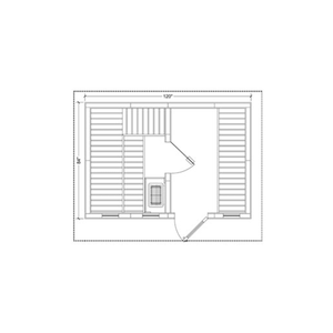 Finnleo Euro 7x10 + Changing Room (7' x 10' x 91", no floor) Outdoor Sauna