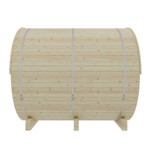 Vassa 6 Person 2 Tier Finnish Barrel Sauna with Heater - By Finnish Barrel Saunas Nordic Spruce / No Terrace Finnish Barrel Saunas 97386492-256D-4B30-9C4B-C834FB159F36.jpg
