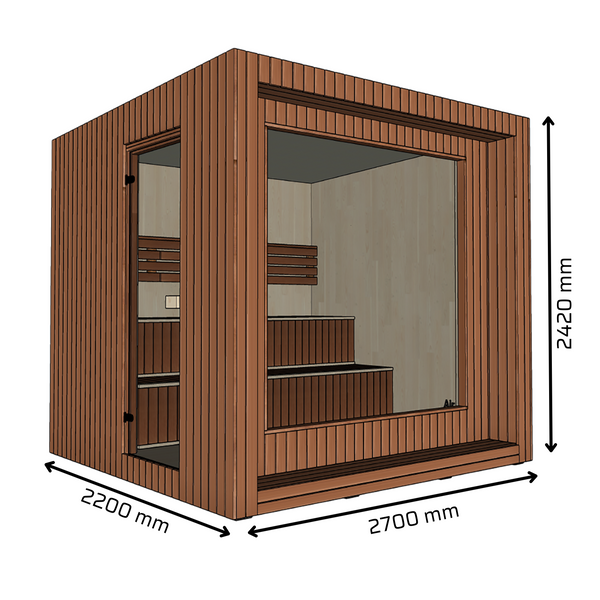 Thermory 6 Person Custom Aria Sauna with LED Lighting - Fully Assembled Thermally Modified Spruce Thermory ARIAsize.png
