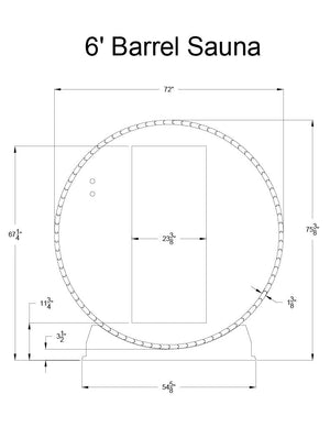 Almost Heaven Vienna 2 Person Canopy Barrel Sauna - photo 8