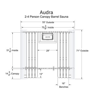 Almost Heaven Audra 4 Person Canopy Barrel Sauna - photo 11