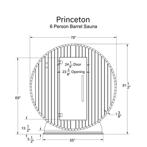 Almost Heaven Princeton 6 Person Classic Barrel Sauna - photo 8