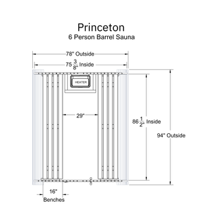 Almost Heaven Princeton 6 Person Classic Barrel Sauna - photo 9