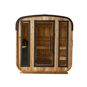 Almost Heaven BlackWater 4 Person Cube Sauna Rustic Red Cedar,Onyx Almost Heaven Sauna BlackWater4PersonCubeSauna_1.webp