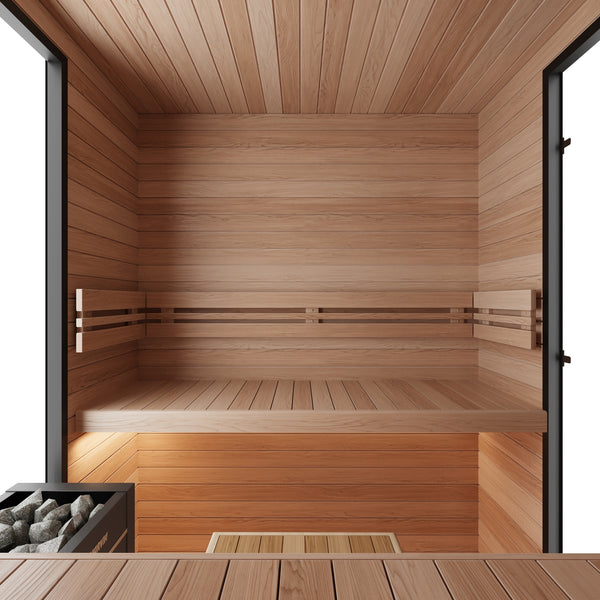 Tuli 4/6 person Outdoor Sauna by Finnish Sauna Builders 4 Person / No Tint / Standard Design,4 Person / No Tint / Bespoke Design Package with Personal Consultation and Custom Renderings,4 Person / Tinted Door and Rear Window / Standard Design,4 Person / Tinted Door and Rear Window / Bespoke Design Package with Personal Consultation and Custom Renderings,6 Person / No Tint / Standard Design,6 Person / No Tint / Bespoke Design Package with Personal Consultation and Custom Renderings,6 Person / Tinted Door and