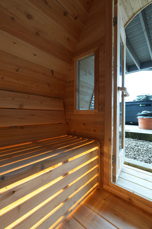 Finnish Sauna Builders Pod Sauna Knotty White Cedar / 7 ft Wide x 7 ft High x 6 ft Long,Knotty White Cedar / 7 ft Wide x 7 ft High x 7 ft Long,Knotty White Cedar / 7 ft Wide x 7 ft High x 8 ft Long,Knotty White Cedar / 7 ft Wide x 7 ft High x 9 ft Long,Knotty White Cedar / 7 ft Wide x 7 ft High x 10 ft Long,Knotty Red Cedar / 7 ft Wide x 7 ft High x 6 ft Long,Knotty Red Cedar / 7 ft Wide x 7 ft High x 7 ft Long,Knotty Red Cedar / 7 ft Wide x 7 ft High x 8 ft Long,Knotty Red Cedar / 7 ft Wide x 7 ft High x 9