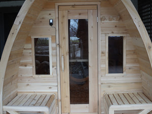 Finnish Sauna Builders Pod Sauna Knotty White Cedar / 7 ft Wide x 7 ft High x 6 ft Long,Knotty White Cedar / 7 ft Wide x 7 ft High x 7 ft Long,Knotty White Cedar / 7 ft Wide x 7 ft High x 8 ft Long,Knotty White Cedar / 7 ft Wide x 7 ft High x 9 ft Long,Knotty White Cedar / 7 ft Wide x 7 ft High x 10 ft Long,Knotty Red Cedar / 7 ft Wide x 7 ft High x 6 ft Long,Knotty Red Cedar / 7 ft Wide x 7 ft High x 7 ft Long,Knotty Red Cedar / 7 ft Wide x 7 ft High x 8 ft Long,Knotty Red Cedar / 7 ft Wide x 7 ft High x 9