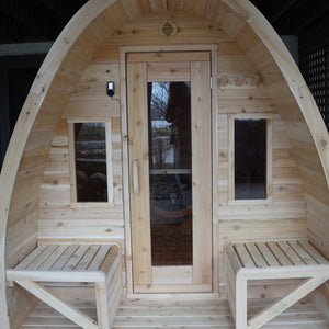 Finnish Sauna Builders Pod Sauna Knotty White Cedar / 7 ft Wide x 7 ft High x 6 ft Long,Knotty White Cedar / 7 ft Wide x 7 ft High x 7 ft Long,Knotty White Cedar / 7 ft Wide x 7 ft High x 8 ft Long,Knotty White Cedar / 7 ft Wide x 7 ft High x 9 ft Long,Knotty White Cedar / 7 ft Wide x 7 ft High x 10 ft Long,Knotty Red Cedar / 7 ft Wide x 7 ft High x 6 ft Long,Knotty Red Cedar / 7 ft Wide x 7 ft High x 7 ft Long,Knotty Red Cedar / 7 ft Wide x 7 ft High x 8 ft Long,Knotty Red Cedar / 7 ft Wide x 7 ft High x 9