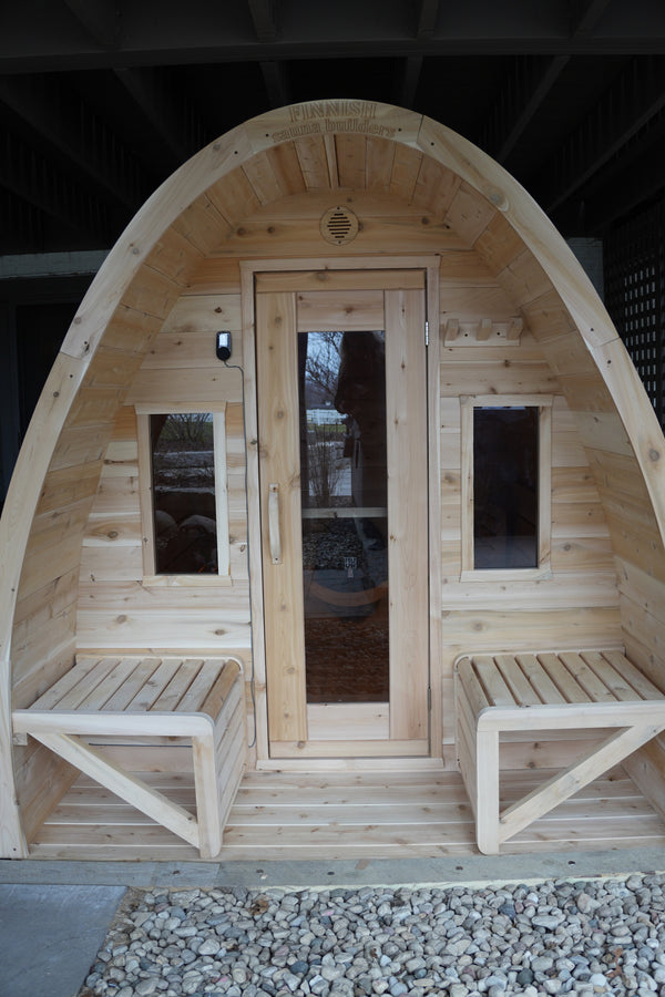 Finnish Sauna Builders Pod Sauna Pine / 7 ft Wide x 7 ft High x 6 ft Long,Pine / 7 ft Wide x 7 ft High x 7 ft Long,Pine / 7 ft Wide x 7 ft High x 8 ft Long,Pine / 7 ft Wide x 7 ft High x 9 ft Long,Pine / 7 ft Wide x 7 ft High x 10 ft Long,Knotty White Cedar / 7 ft Wide x 7 ft High x 6 ft Long,Knotty White Cedar / 7 ft Wide x 7 ft High x 7 ft Long,Knotty White Cedar / 7 ft Wide x 7 ft High x 8 ft Long,Knotty White Cedar / 7 ft Wide x 7 ft High x 9 ft Long,Knotty White Cedar / 7 ft Wide x 7 ft High x 10 ft Lo