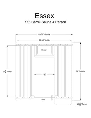 Almost Heaven Essex 4 Person Classic Barrel Sauna - photo 8