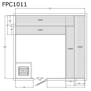Finlandia Sauna 10' x 11' x 7' Pre-Cut Sauna Kit Standard Option / 7 Foot Tall / No Backrest,Standard Option / 7 Foot Tall / Backrest + $471.90,Standard Option / 8 Foot Tall + $595.98 / No Backrest,Standard Option / 8 Foot Tall + $595.98 / Backrest + $471.90 Finlandia Sauna FPC1011.png