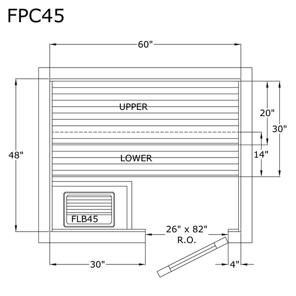 Finlandia Sauna 4' x 5' x 7' Pre-Cut Sauna Kit Standard Option / 7 Foot Tall / No Backrest,Standard Option / 7 Foot Tall / Backrest + $214.50,Standard Option / 7 Foot Tall / Backrest & Skirts + $814.50,Standard Option / 8 Foot Tall + $255.42 / No Backrest,Standard Option / 8 Foot Tall + $255.42 / Backrest + $214.50,Standard Option / 8 Foot Tall + $255.42 / Backrest & Skirts + $814.50 Finlandia Sauna FPC45.png