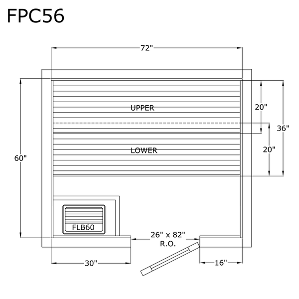 Finlandia Sauna 5' x 6' x 7' Pre-Cut Sauna Kit Standard Option / 7 Foot Tall / No Backrest,Standard Option / 7 Foot Tall / Backrest + $257.40,Standard Option / 7 Foot Tall / Backrest & Skirts + $977.40,Standard Option / 8 Foot Tall - $312.18 / No Backrest,Standard Option / 8 Foot Tall - $312.18 / Backrest + $257.40,Standard Option / 8 Foot Tall - $312.18 / Backrest & Skirts + $977.40 Finlandia Sauna FPC56.png