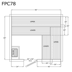 Finlandia Sauna 7' x 8' x 7' Pre-Cut Sauna Kit Standard Option / 7 Foot Tall / No Backrest,Standard Option / 7 Foot Tall / Backrest + $343.20,Standard Option / 7 Foot Tall / Backrest & Skirts + $1543.20,Standard Option / 8 Foot Tall + $425.70 / No Backrest,Standard Option / 8 Foot Tall + $425.70 / Backrest + $343.20,Standard Option / 8 Foot Tall + $425.70 / Backrest & Skirts + $1543.20 Finlandia Sauna FPC78.png