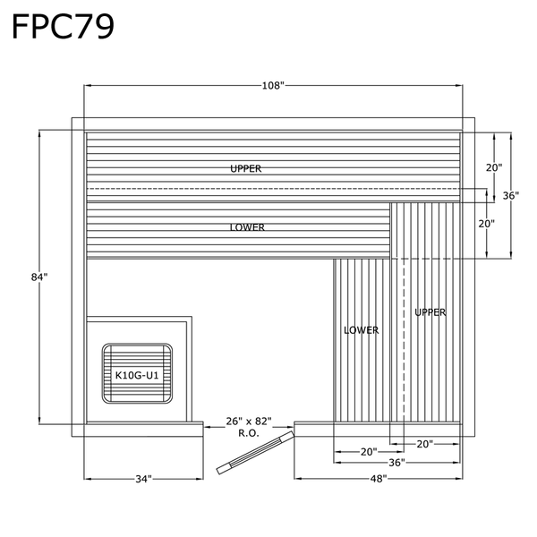 Finlandia Sauna 7' x 9' x 7' Pre-Cut Sauna Kit Standard Option / 7 Foot Tall / No Backrest,Standard Option / 7 Foot Tall / Backrest + $386.10,Standard Option / 7 Foot Tall / Backrest & Skirts +$1826.10,Standard Option / 8 Foot Tall + $454.08 / No Backrest,Standard Option / 8 Foot Tall + $454.08 / Backrest + $386.10,Standard Option / 8 Foot Tall + $454.08 / Backrest & Skirts +$1826.10 Finlandia Sauna FPC79.png