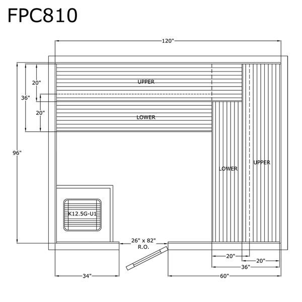 Finlandia Sauna 8' x 10' x 7' Pre-Cut Sauna Kit Standard Option / 7 Foot Tall / No Backrest,Standard Option / 7 Foot Tall / Backrest + $429.00,Standard Option / 7 Foot Tall / Backrest & Skirts + $1869.00,Standard Option / 8 Foot Tall + $510.84 / No Backrest,Standard Option / 8 Foot Tall + $510.84 / Backrest + $429.00,Standard Option / 8 Foot Tall + $510.84 / Backrest & Skirts + $1869.00 Finlandia Sauna FPC810.png