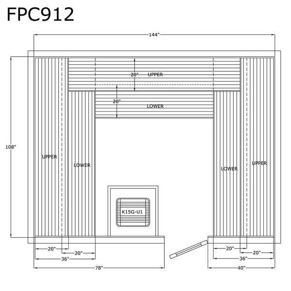 Finlandia Sauna 9' x 12' x 7' Pre-Cut Sauna Kit Standard Option / 7 Foot Tall / No Backrest,Standard Option / 7 Foot Tall / Backrest + $514.80,Standard Option / 7 Foot Tall / Backrest & Skirts + $3514.80,Standard Option / 8 Foot Tall + $595.98 / No Backrest,Standard Option / 8 Foot Tall + $595.98 / Backrest + $514.80,Standard Option / 8 Foot Tall + $595.98 / Backrest & Skirts + $3514.80 Finlandia Sauna FPC912.png