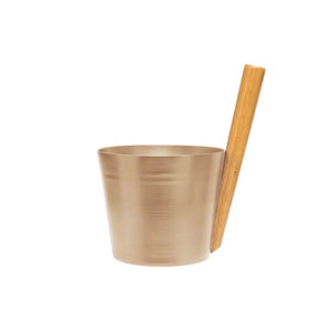 Finnleo Bucket: Aluminum w - Straight Handle, Champagne