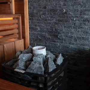 Finnleo Stone, Charcoal, 6'x24', decorative wall stone for behind heaters (price per each)