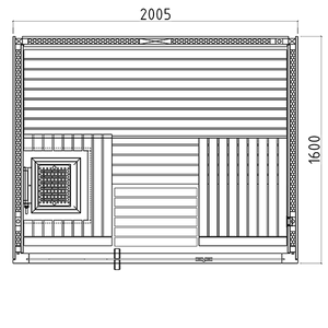 Harvia Fuji Luxury 2-4 Person | With Virta 8KW Heater Oak Harvia Fuji-5-Small-1.png