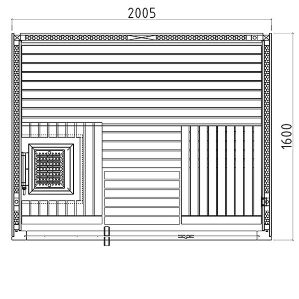 Harvia Fuji Luxury 2-4 Person | With Virta 8KW Heater Oak Harvia Fuji-5-Small-1.png