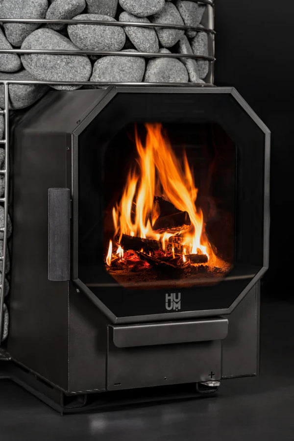 HUUM HIVE Flow LS Wood Burning Sauna Stove HUUM HIVE_FLOW_door_with_light_f71bff5a-761f-473a-9432-c44a2336682b.webp