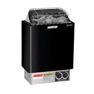 Harvia KIP60B Stainless Steel 6KW Sauna Heater with Built-in Control JH60B2401 (170-300cf) KIPB Just Heater / Matte Black,KIPB With Stones / Matte Black Harvia HarviaKIP60BHeater05.webp