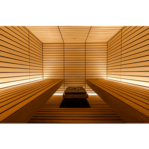 Harvia Lindea View Luxury 4-6 Person | Thermo Wood Reversible Sauna | With Virta 9KW Heater