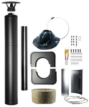 Harvia Steel Chimney WHP1500M Black Harvia HarviaSteelChimneySet_Blaxk_WHP1500M_p1.jpg