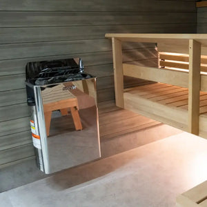 Harvia Wall Sauna Heater 6kw Stainless Steel with Built-In Controls (170-300CF) Wall Just Heater / Stainless Steel,Wall With Stones / Stainless Steel,Wall Just Heater / Black Steel,Wall With Stones / Black Steel Harvia HarviaWall6KW02.webp