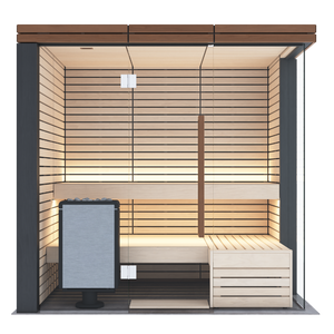 Harvia Lindea View Luxury 2-3 Person | Thermo Wood Reversible Sauna | With Virta 8KW Heater Thermo Wood Exterior and Light Lime Wood Interior,Thermo Wood Interior and Exterior Harvia Harvia_LindenSmallFin_LINDEA-V-S-F_p2.png