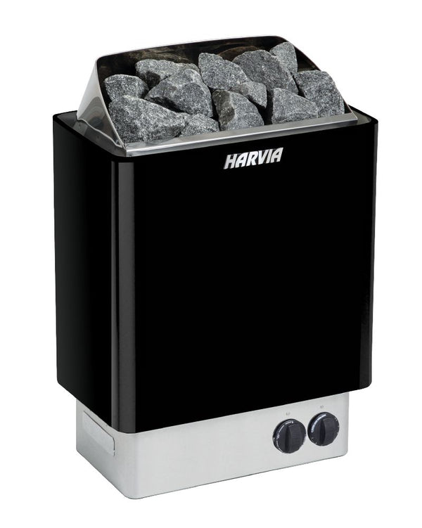 Harvia KIP60B Stainless Steel 6KW Sauna Heater with Built-in Control JH60B2401 (170-300cf) 240V 1PH / Black Harvia Harvia_Sahkari_KIP45-KIP80_p1.jpg