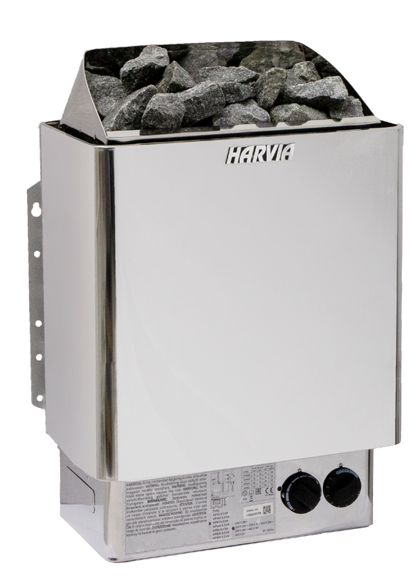 Harvia KIP45B Stainless Steel 4.5KW Sauna Heater with Built-in Control JH45B2401 (100-210cf)