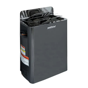 Harvia Wall Sauna Heater 8kw Stainless Steel with Built-In Controls (250-425CF) Wall Just Heater / Black Steel,Wall With Stones / Black Steel Harvia Harvia_Wall_8KW_06.webp
